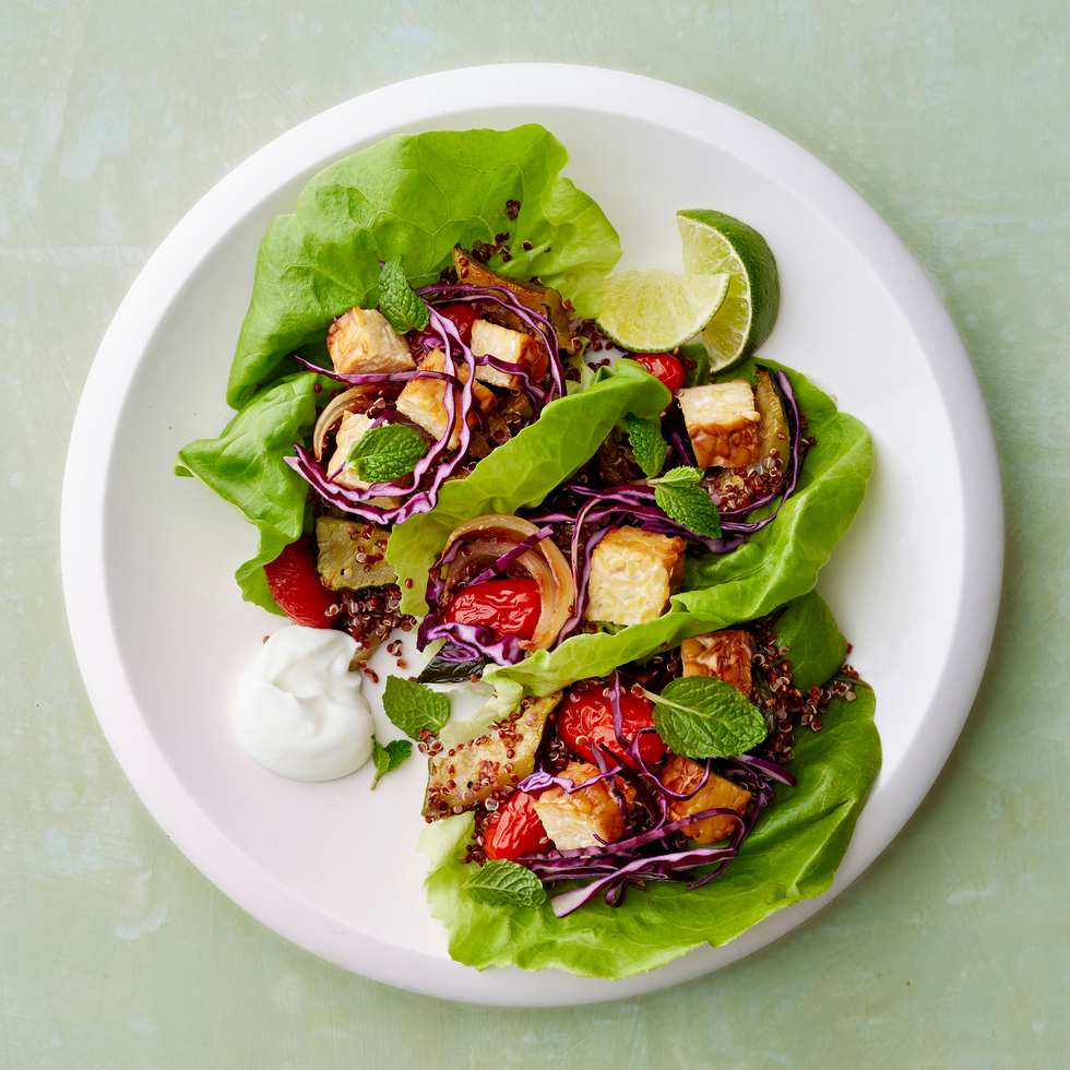 low calorie meals easy tempeh lettuce wraps
