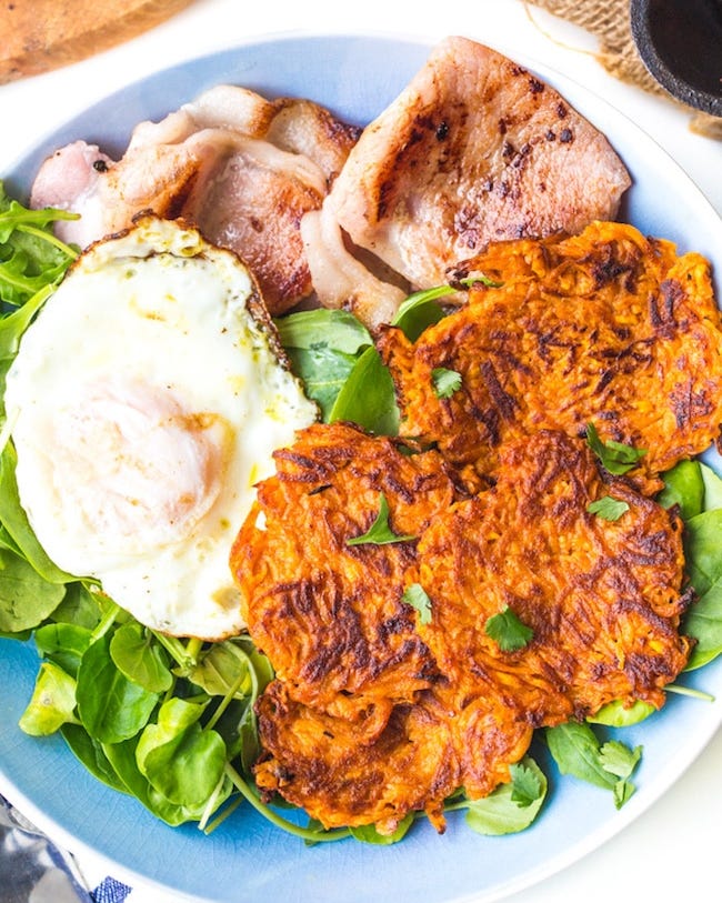 whole30 breakfast recipes: sweet potato hash browns