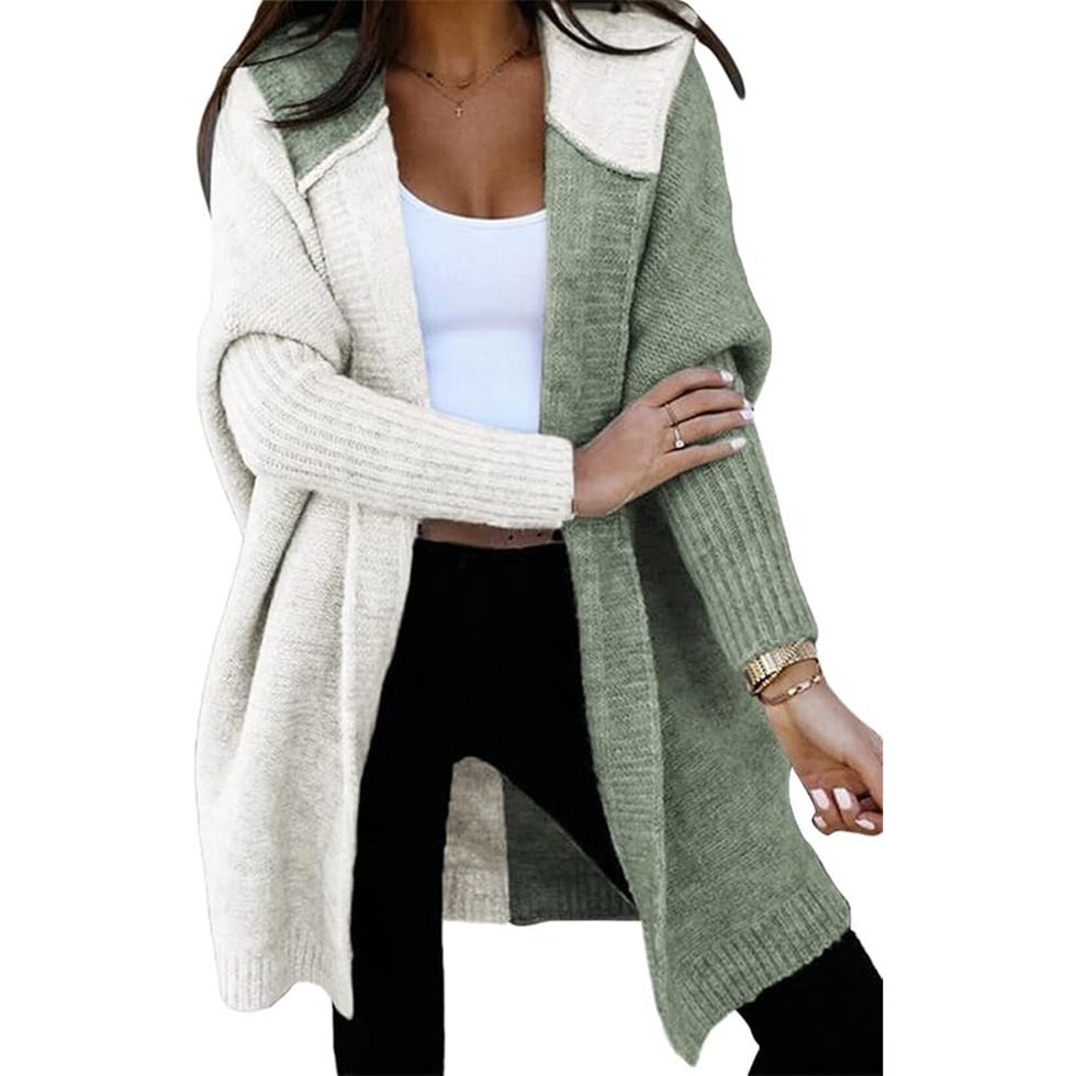Open Front Hooded Cardigan