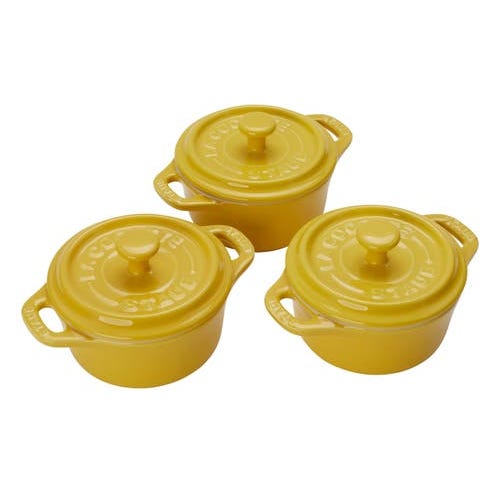 Citron 3-Piece Mini Round Cocotte Set