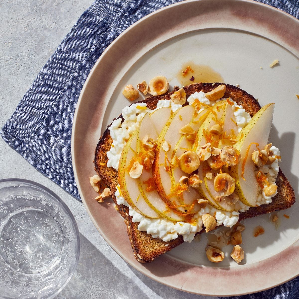 Pear and Cottage Cheese Toast pear and cottage cheese toast