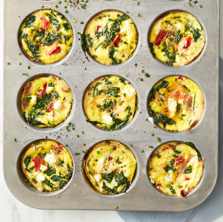 Spinach and Goat Cheese Egg Muffins spinach and goat cheese egg muffins
