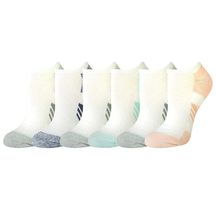 No-Show Sports Socks, 6 Pairs