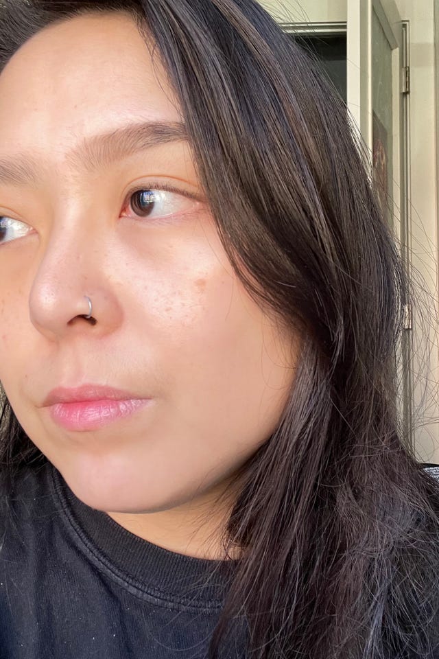 sunscreen blended on face