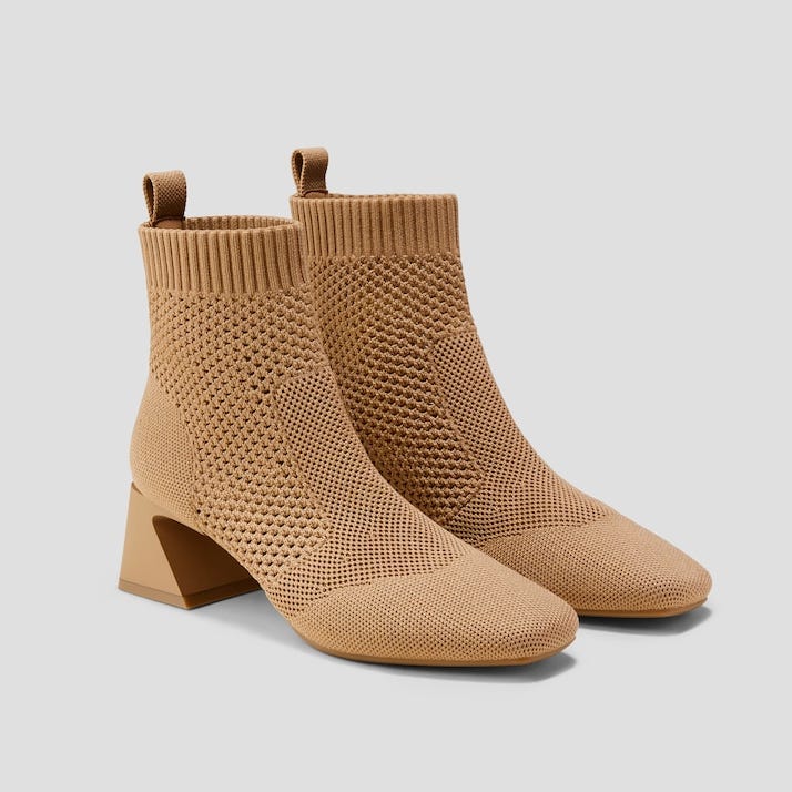Melissa Square-Toe Perforated Heeled Boots