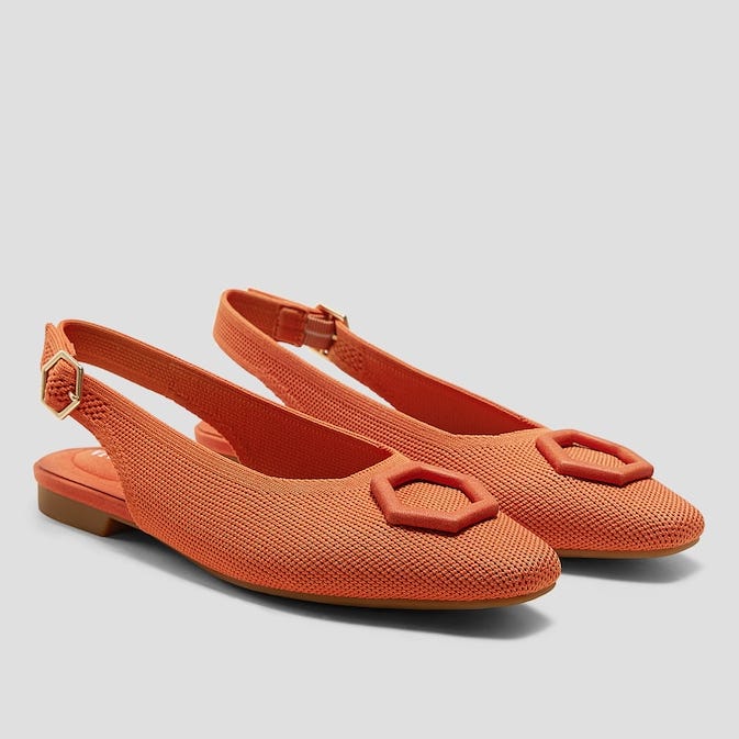 Kalina Mini Square-Toe Slingback Sandals