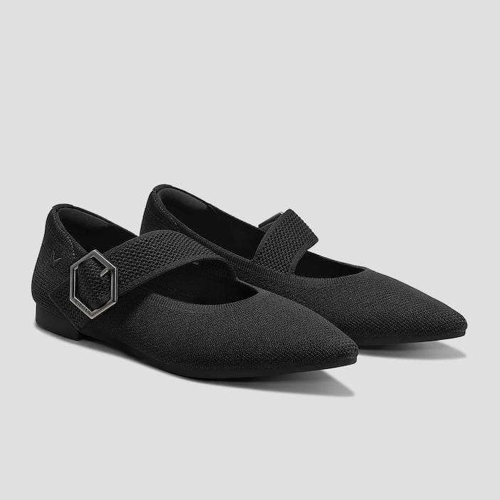 Maria Pointed-toe Mary-Jane Flats