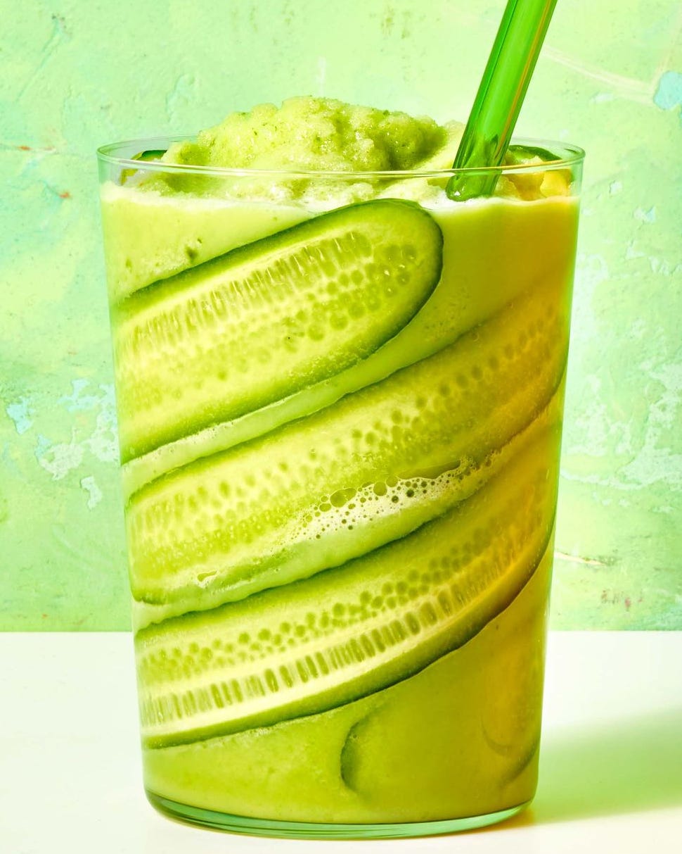 green pineapple cucumber smoothie