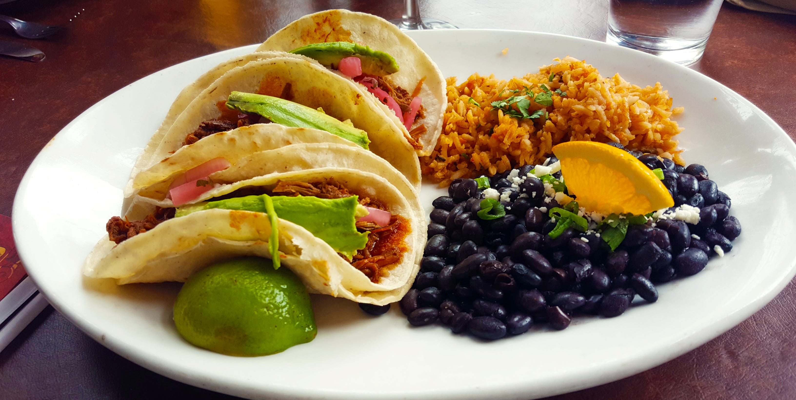 Pork and avocado tacos, Bisbee, Arizona