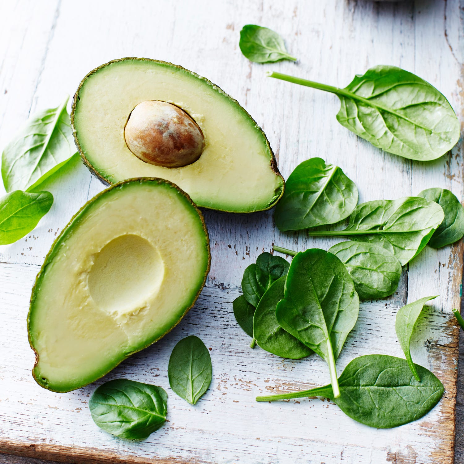 Avocado, baby spinach Avocado, baby spinach