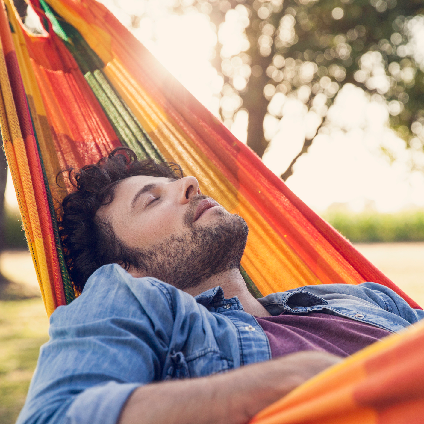 Hammock, Yellow, Sunlight, Leisure, Sky, Fun, Summer, Sitting, Grass, Tree, 