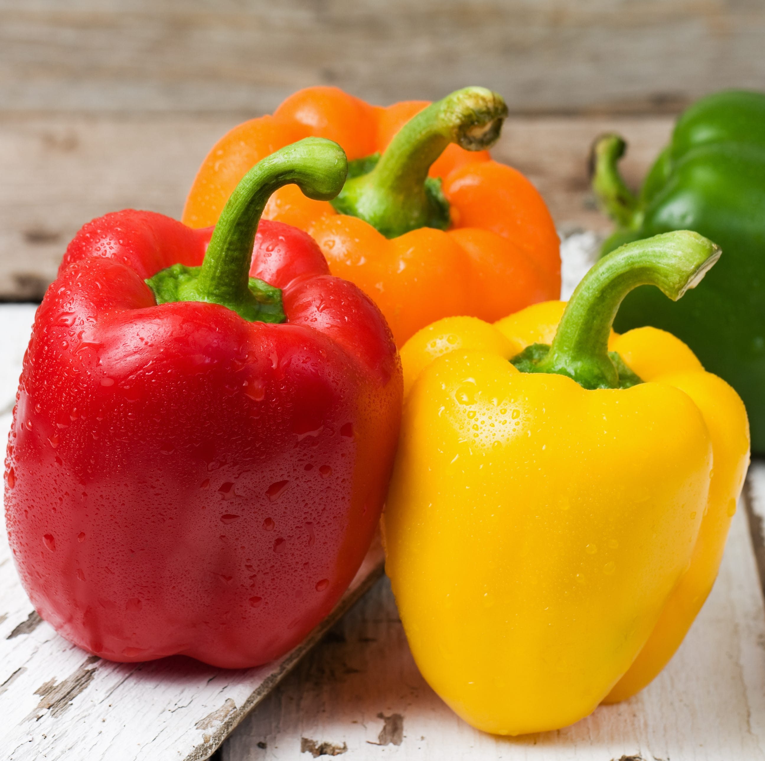 Red, Yellow, Orange and Green Bell Peppers Red, Yellow, Orange and Green Bell Peppers