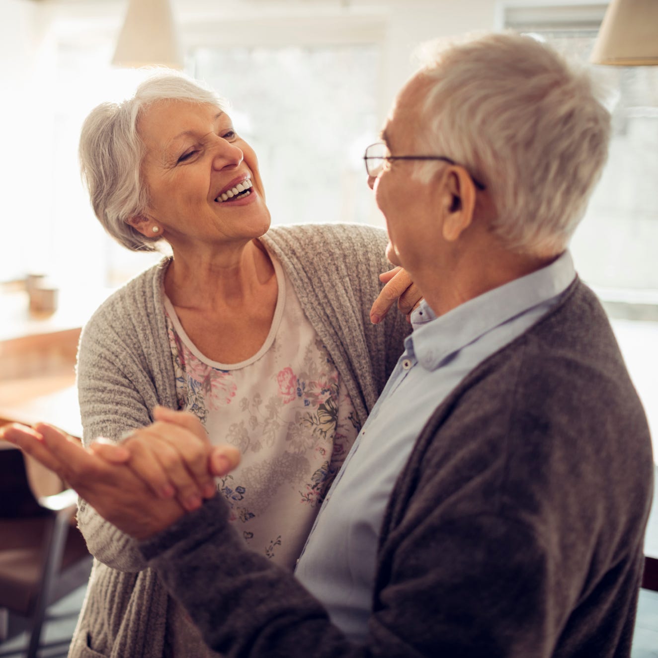 Senior couple dancing